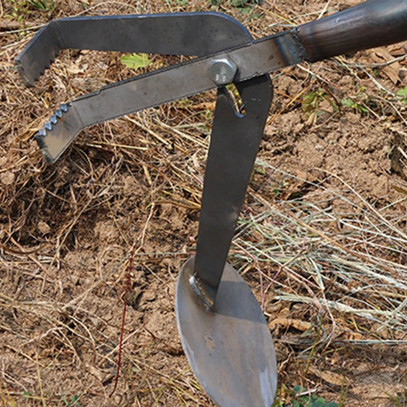 【E】Heavy-Duty Root Remover Garden Tool Designed For Efficient Manual Plant Root Removal Of Corn Stalks And Soybean Root