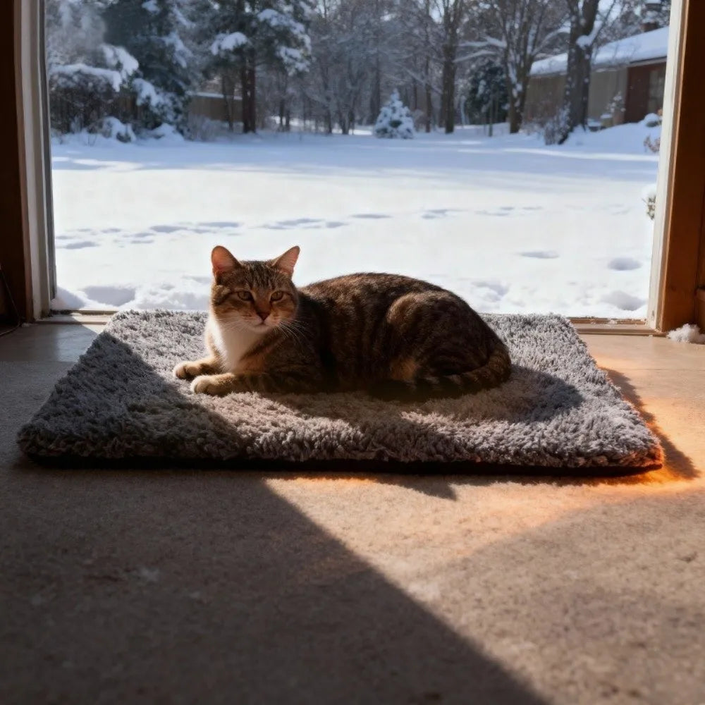 Plush Cat Mat Pad - Cozy Non-Slip Pet Bed for Indoor and Outdoor Use - photo 5