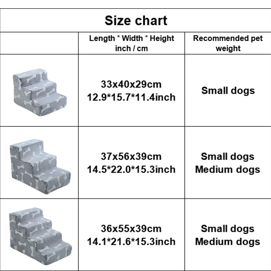 3 or 4 Step Foam Pet Stairs - Detachable Dog Ladder – photo 2
