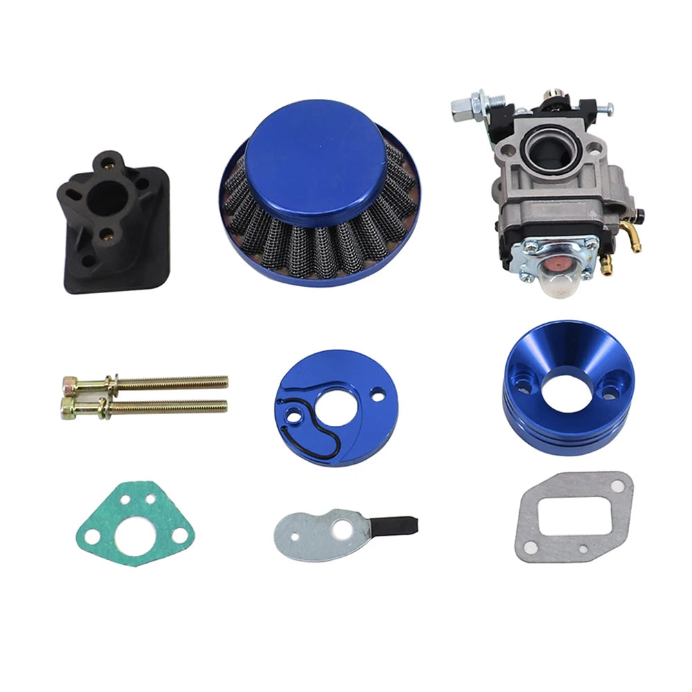 15mm 40-5 Brush Cutter Carburetor Kit Air Filter Adapter Plate Set Fit For 2 Stroke 43cc 47cc 49cc Gas Grass Trimmer Parts