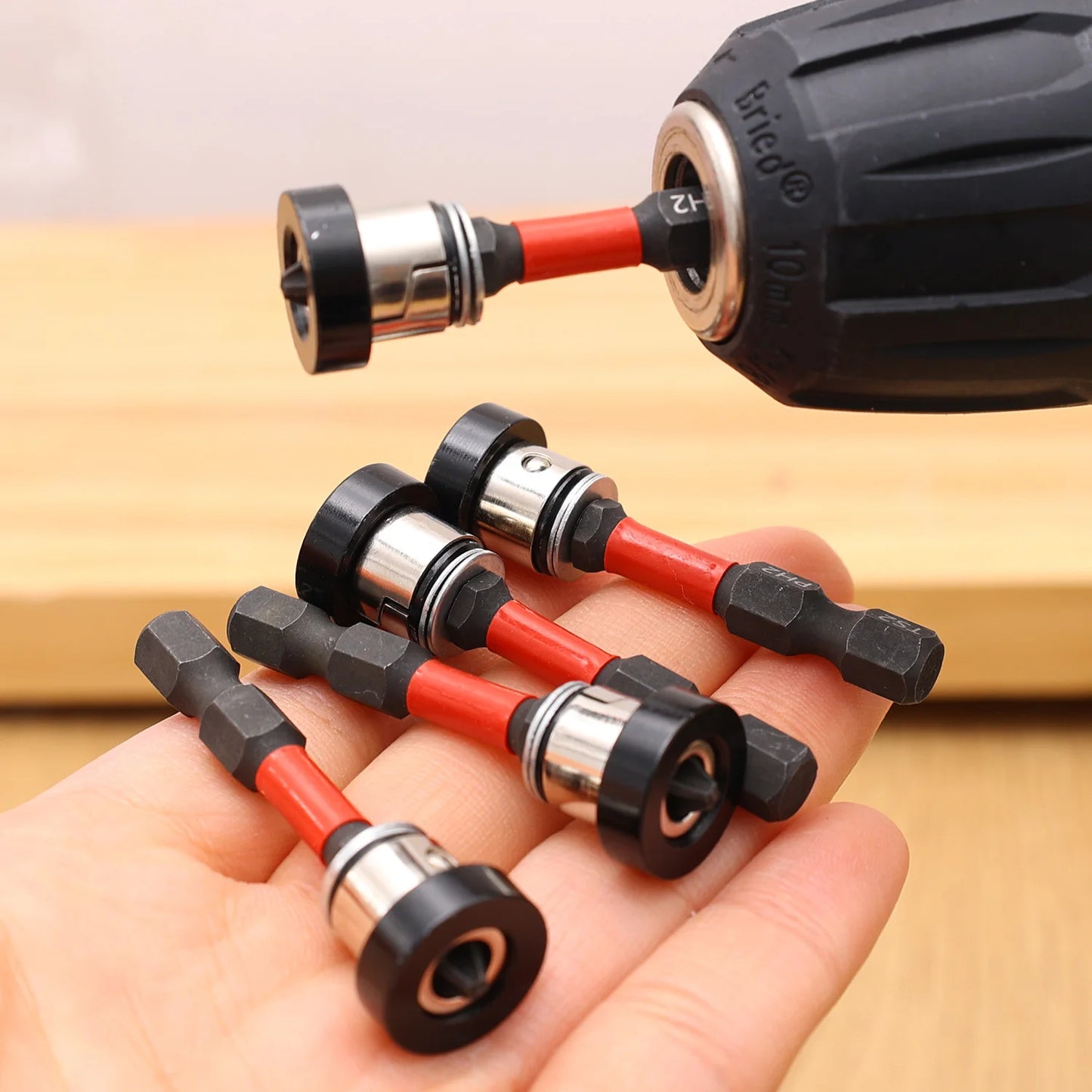 10/1x Magnetic Positioning Screwdriver Bits Hex Shank S2 Drywall Screw Bits for Batch Head Drilling Tools Gypsum Board Locating