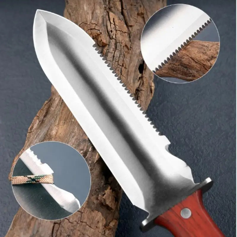 Hori Hori Garden Knife – Stainless Steel Digging & Weeding Tool with Sheath for Cultivating