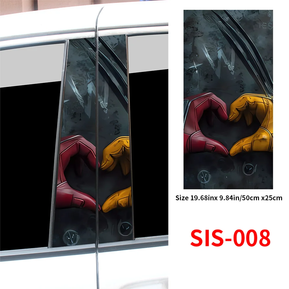 Anime Hero Car Stickers Auto B-pillar Car Center Column Decoration Cover Scratches Waterproof Sunscreen Vinyl Decals Accessories