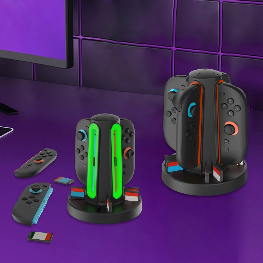 Controller Charger Dock for Nintendo Switch 2 Joycons Charging Stand Station for Nintendo Switch Accessories Support 4 Joy-con