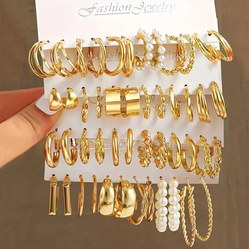 Butterfly & Heart Earrings Set — Vintage Cut-Out Drop Jewellery