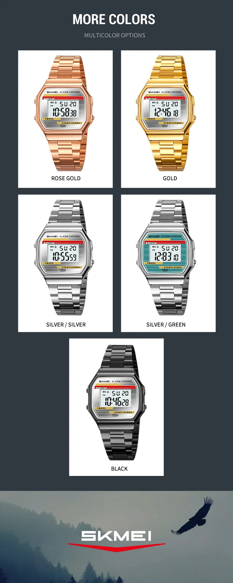 SKMEI 2514 Fashion Men's Electronic Watch Luminous Multifunction Clock Waterproof Calendar Alarm Clock Student Digital Watches