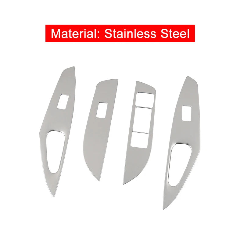 For Toyota Corolla E210 Hybrid 2019 2020 2021 2022 2023 2024 Stainless Car Door Window Glass Lift Switch Button Panel Cover
