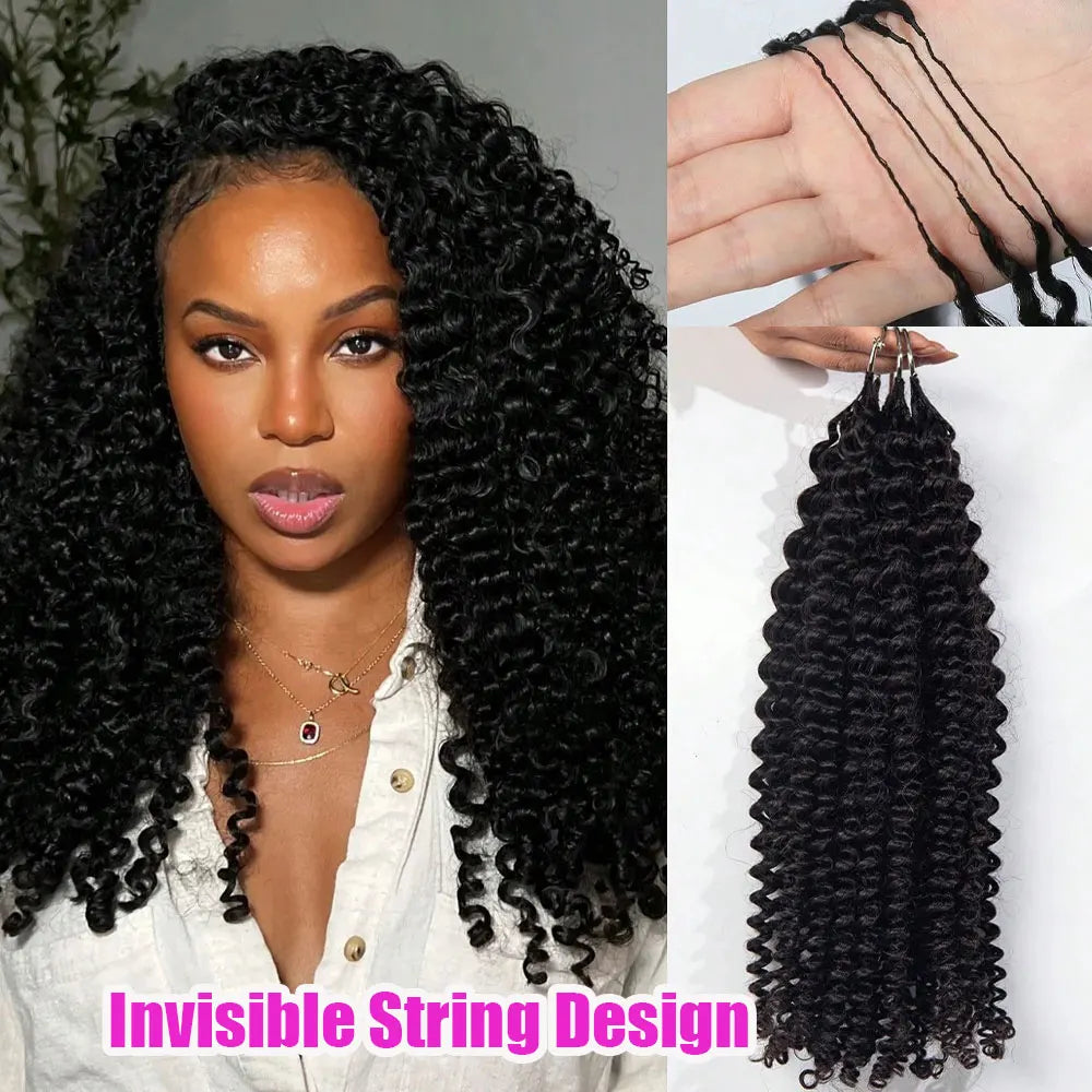 300g Burmese Kinky Curly Crochet Human Hair Knots Feather Crochet Hair Extensions Invisible Knotless Kinky Curly Braiding Hair