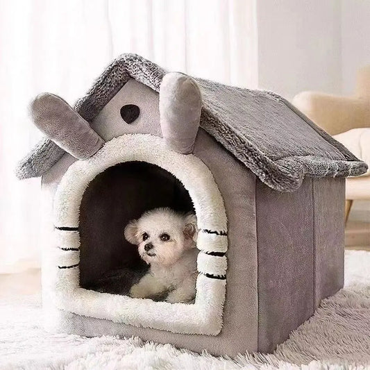 All-Season House-Style Pet Bed — Removable Washable Bed for Small Dogs & Cats
