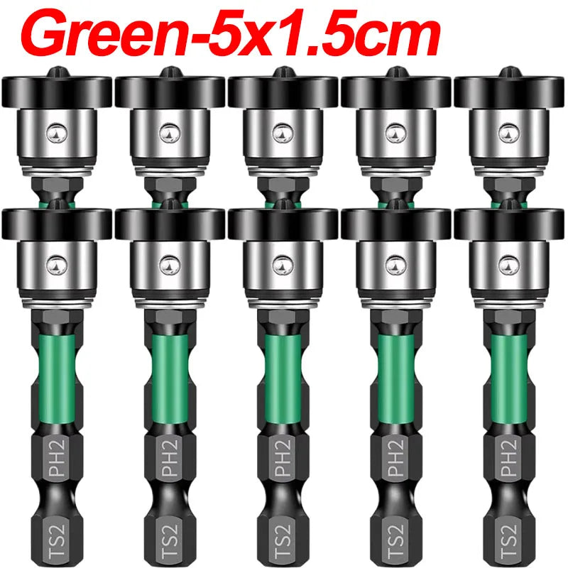 Magnetic Locating Screwdriver Bit S2 Steel PH2 Magnetic Tips Hex Shank Locating Batch Head Plasterboard Position Screwdriver Bit