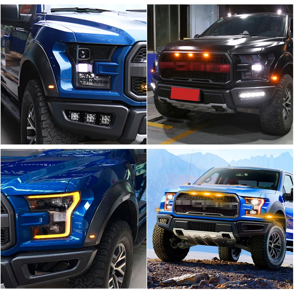 LED Side Marker Fender Lights for Ford F-150 Raptor SVT 2010–2014 (2-Pack)