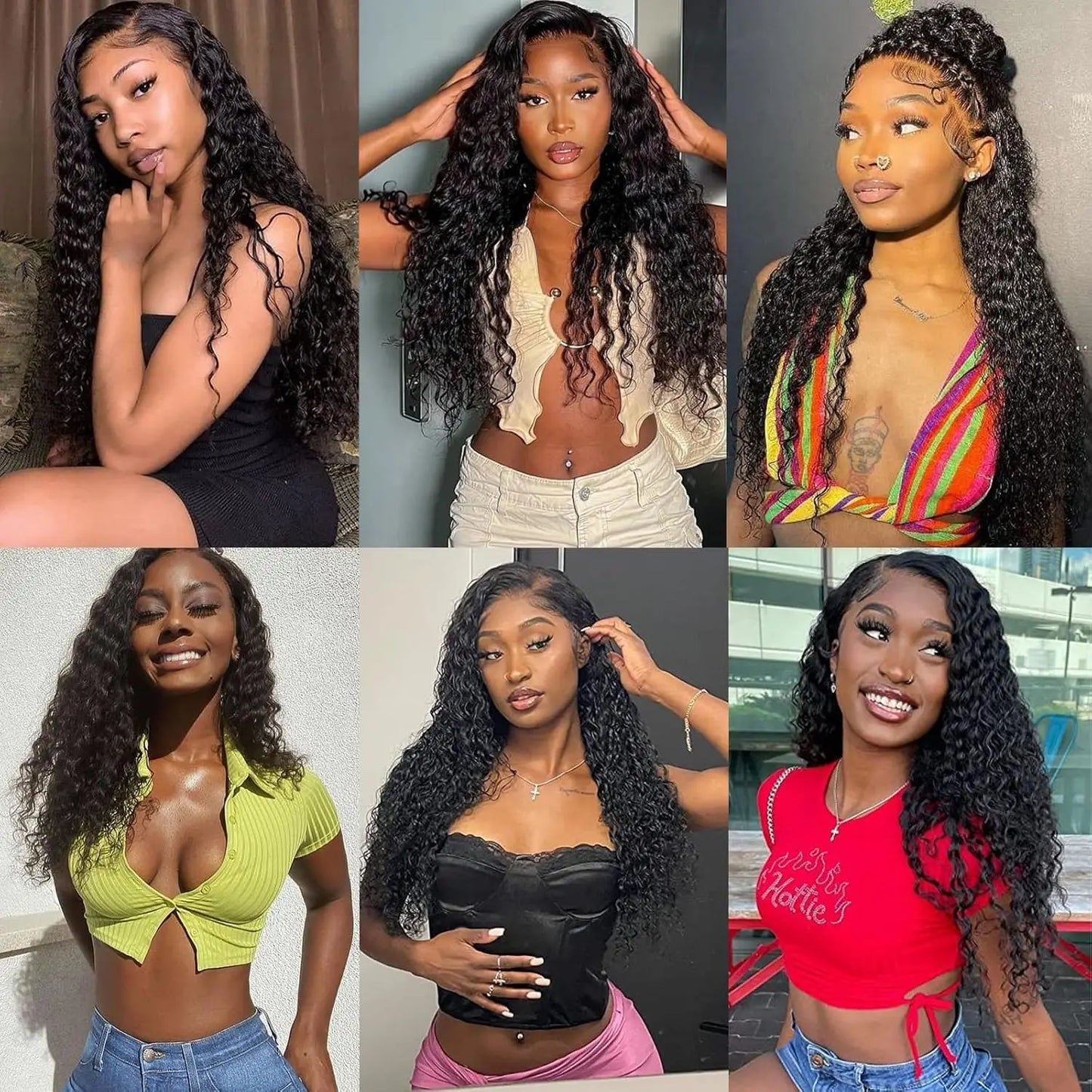 Solid Weaving Deep Wave Human Hair Bundles Curly Hair Weaving Raw Tissage Double Weft Deep Curly Hair Extensions 1/2/4 Pcs