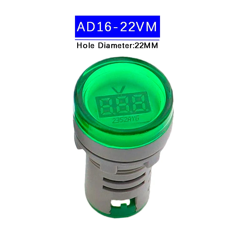 110V 220V AC Digital Voltmeter Ammeter 50-500V 0-100A Square Round Voltage Current Meter Car Volt Tester Test Gauge Amp Detector