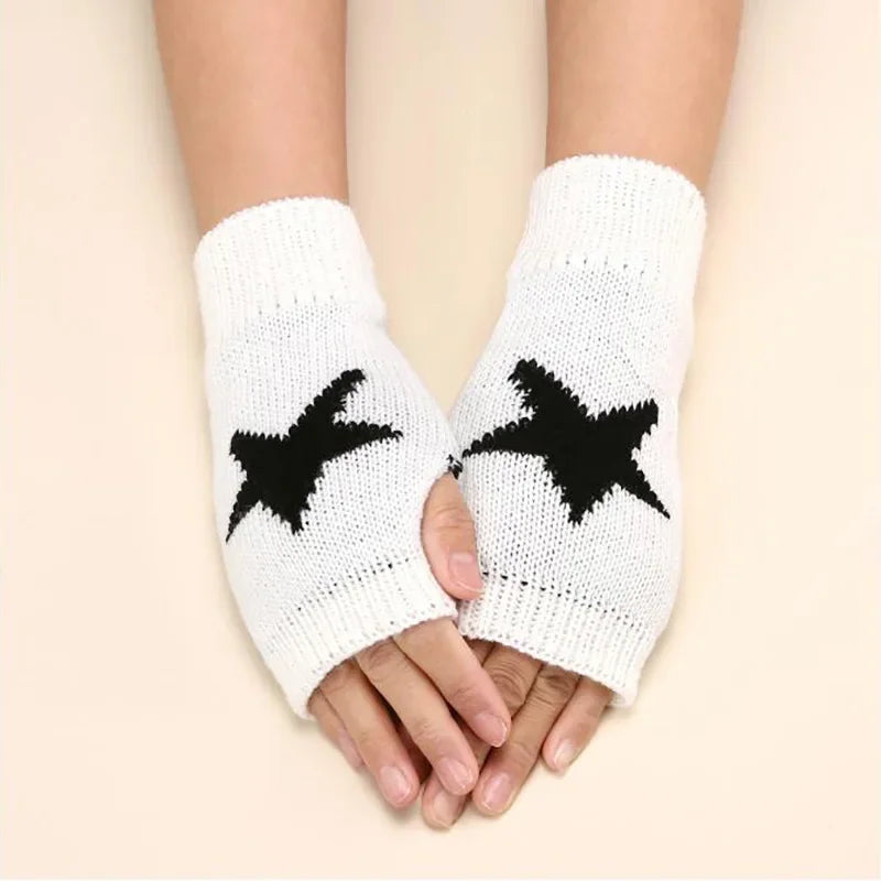 Women's Knit Half Finger Gloves - Y2K Style Fingerless Mittens - photo 13