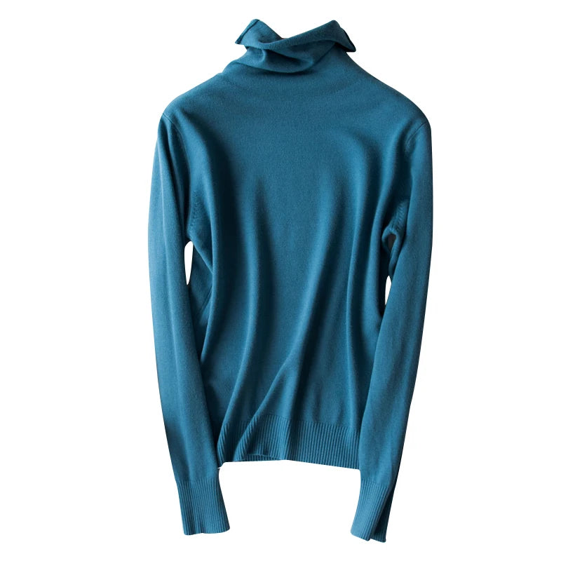 Women's Slim Fit Turtleneck Sweater - Long Sleeve Knit Pullover - photo 5