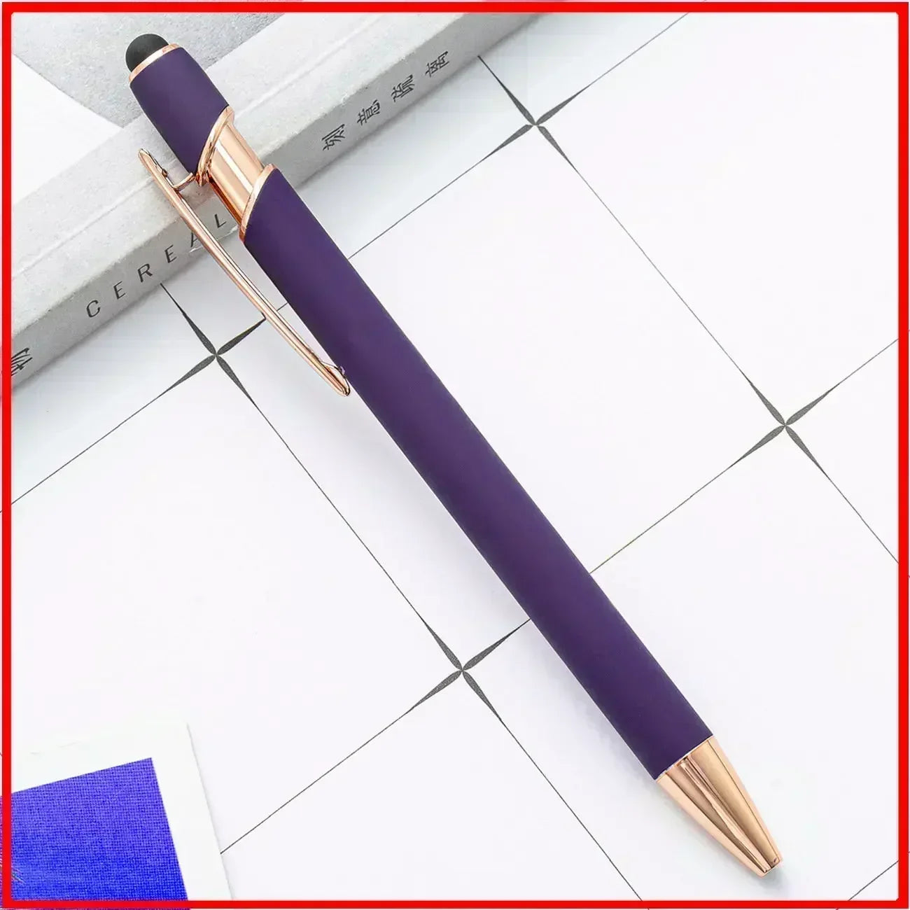 20-200 Pcs Custom Logo Metal Ballpoint Pen Text Engraving Touch Screen Advertising Pen Office School Private Customization Gift