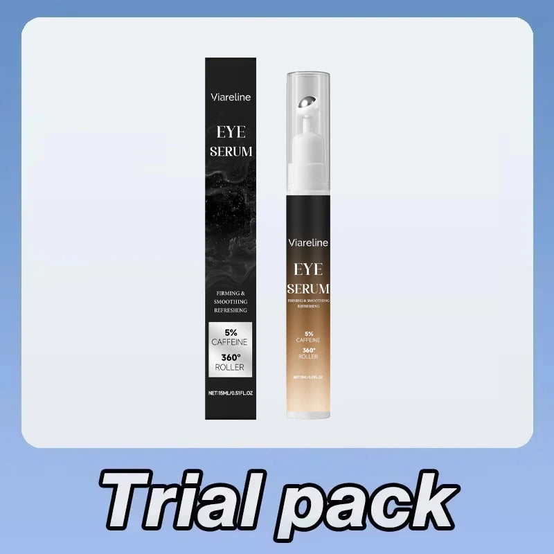 Eye Cream with 360° Roller, Anti Aging Treatment for Wrinkles & Fine Lines, Caffeine Under Eye Serum for Dark Circles &Puffiness
