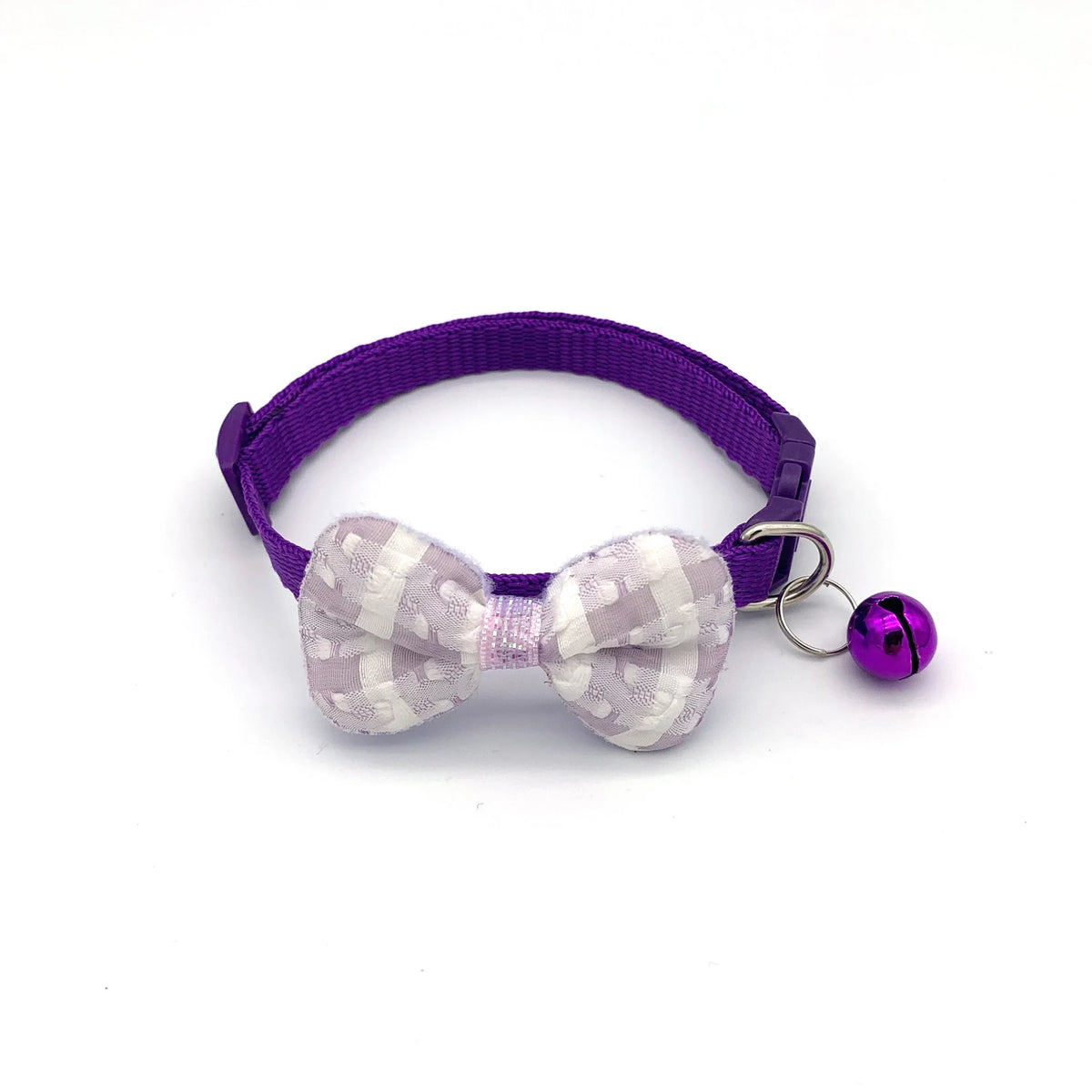 Bow Cat Collar with Bell - Soft Adjustable Kitten Collar – photo 7