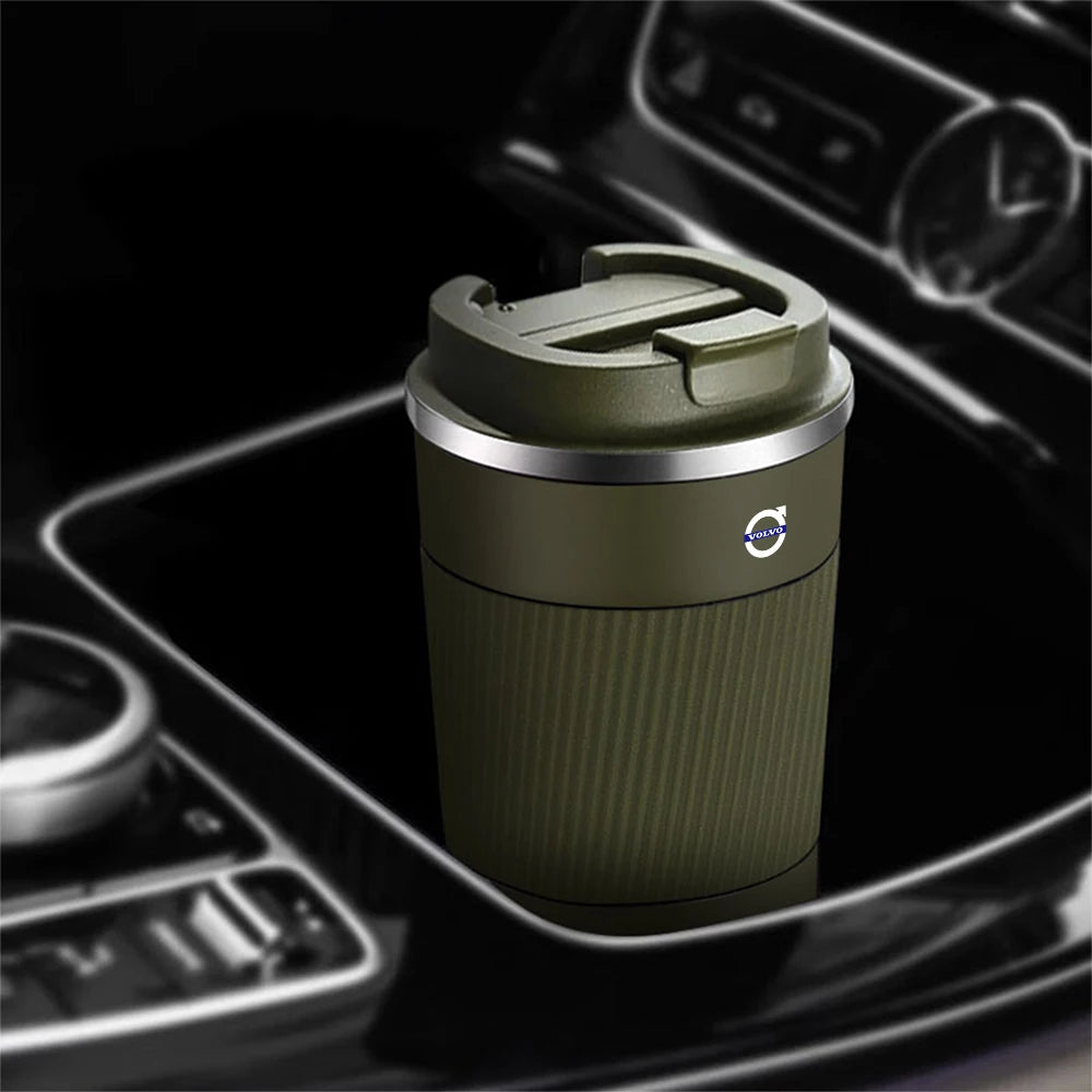 Car Badge Portable Stainless Steel Thermos Mug Coffee Cup Accessories For Volvo RDESIGN V60 XC60 XC60 XC90 XC90 C30 S80 XC40 S80