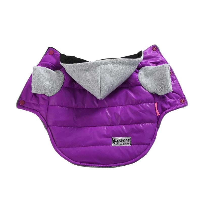Hooded Dog Jacket - Warm Windproof Puppy Coat for Small and Medium Dogs
