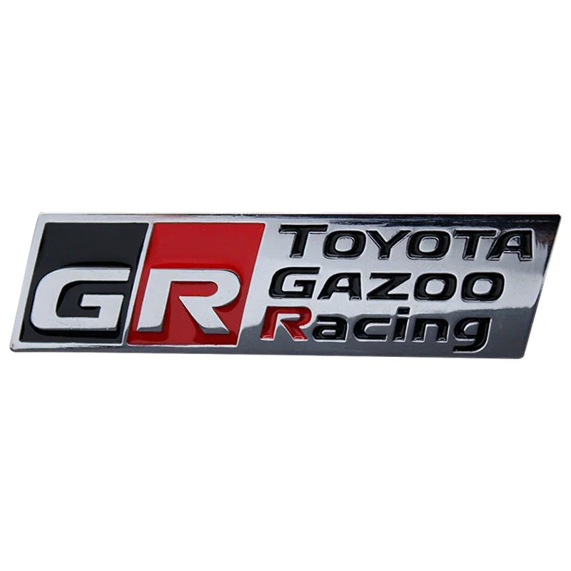 3D Metal GR Logo Car Emblem Stickers Decor Rear Tail Body Decals For Toyota GR Sport Yaris Corolla Hilux Supra C-HR Accessories