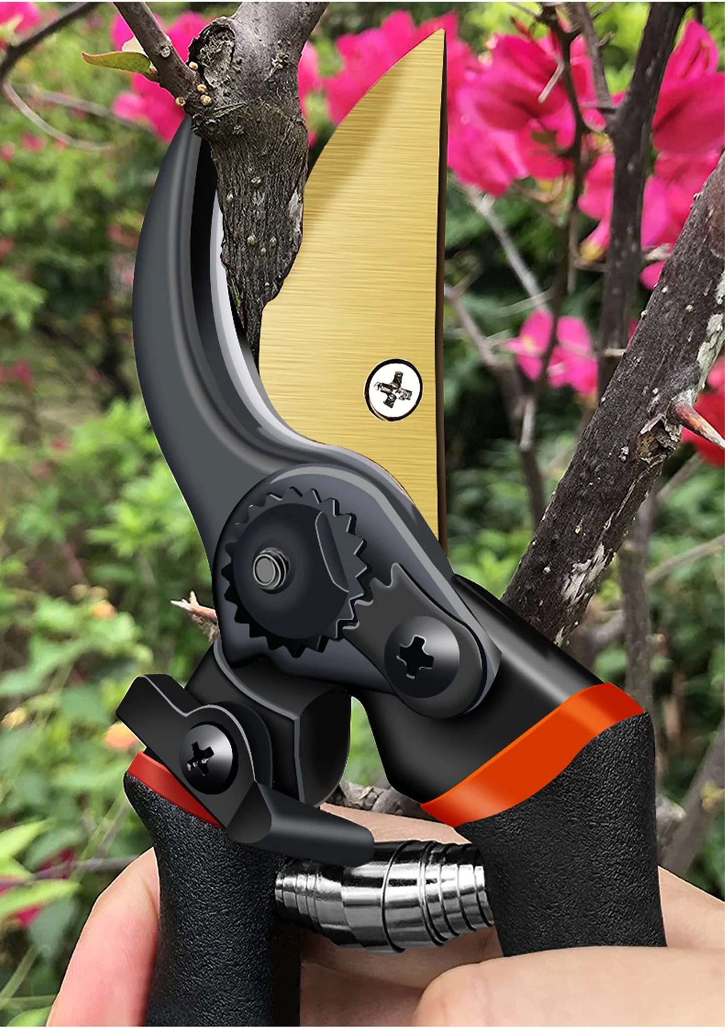 AIRAJ 8.5" Pruner Shears SK5 Blade – Bypass Pruning Scissors for Bonsai, Fruit Trees & Flowers