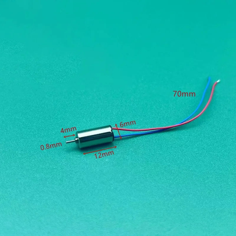 2PCS DC 3.7V 75000RPM Mini 6mm*12mm 612 Coreless Motor High Speed Strong Magnetic Micro Hollow Cup Motor DIY RC Drone Quadcopter
