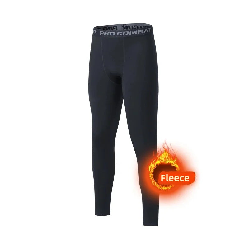Men's Fleece Thermal Leggings - Warm Base Layer Long Underwear Pants - photo 6