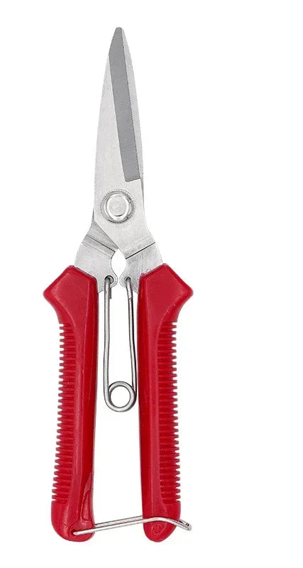 Stainless steel blade, non-slip handle, household utility pruning tool Garden scissors for potting pruning, straight end design