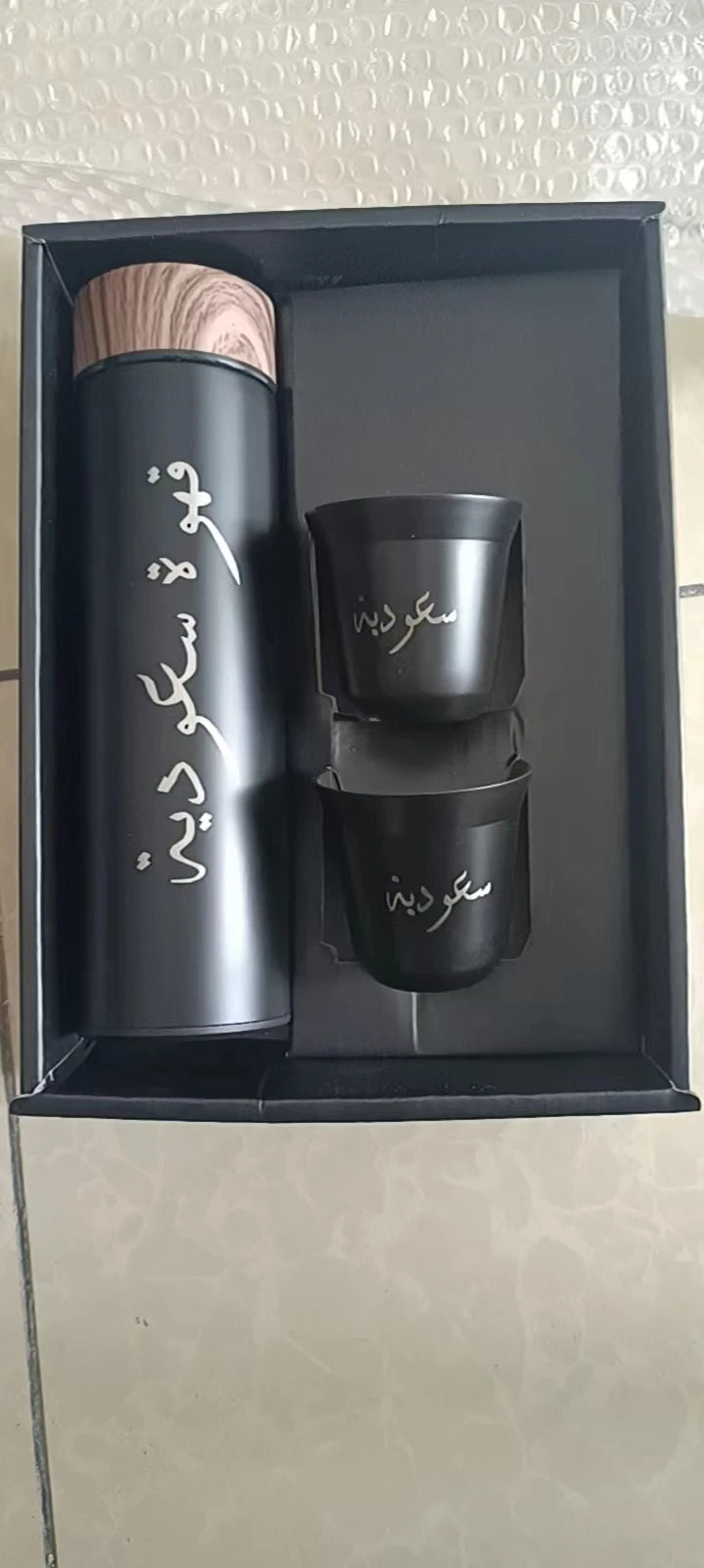 Free LOGO 3 In 1 set of  Thermos Mug Leak_Proof Travel Thermo Cup for Tea Water Coffee Thermo Cafe 500ML Double Stainless Steel