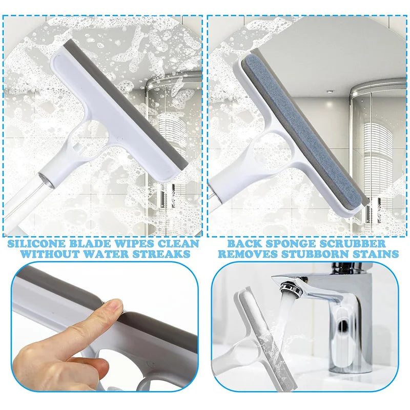 All-in-One Cleaning Squeegee (Detachable Handle), Ideal for Windows/Automobiles/Kitchen & Walls