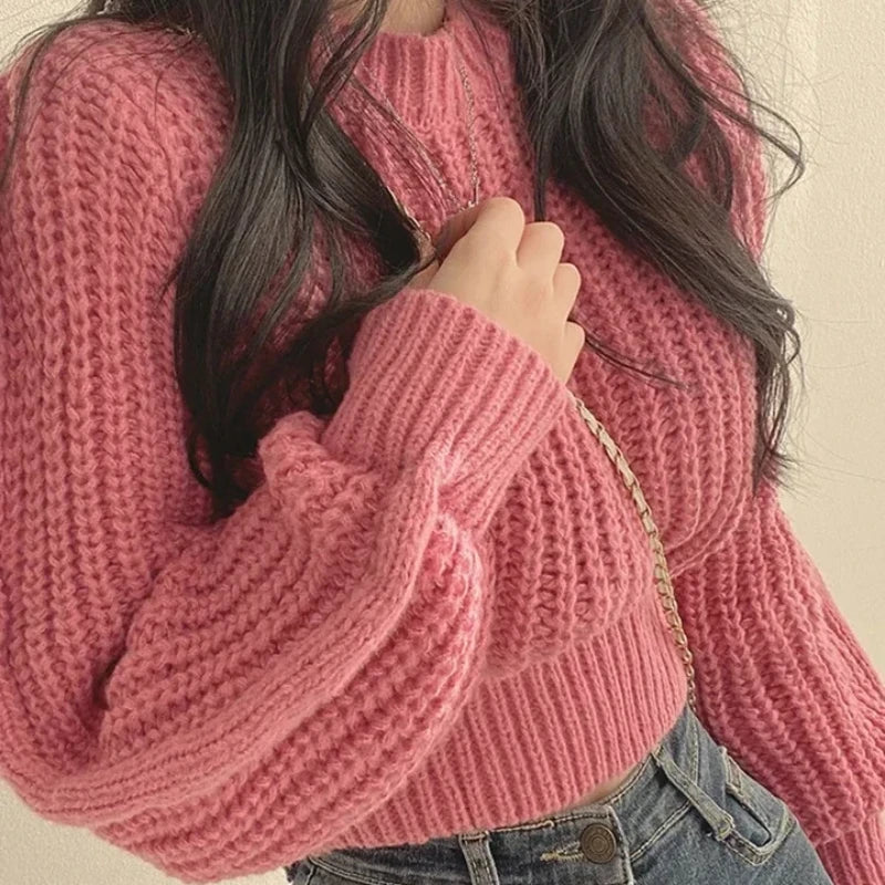 Women's Lantern Sleeve Loose Knit Sweater