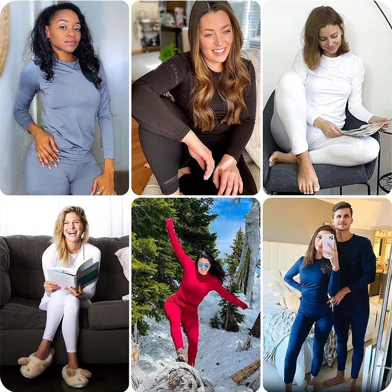 Women's Thermal Long Johns Set - Lined Top & Pants for Skiing - photo 6