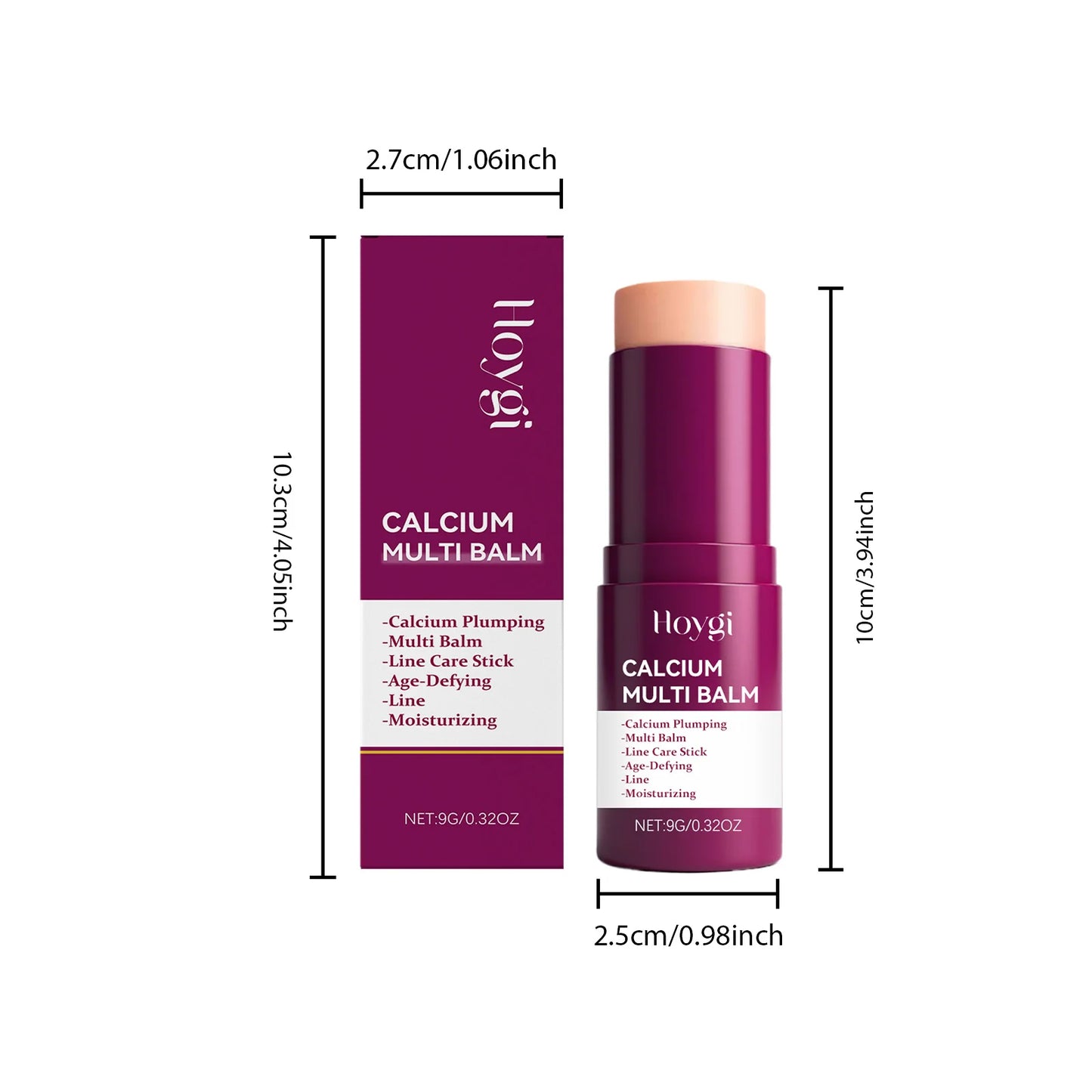 Calcium Volume Multi Balm Stick Deep Hydrating Firming Stick Anti-Wrinkle Skincare Face & Eye Cream Pre-Makeup Moisturizer Daily Care