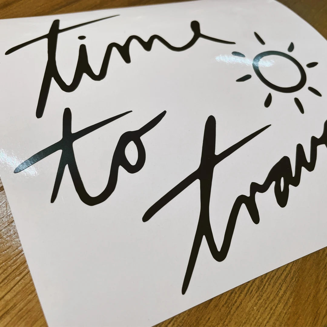 Time To Travel Bumper Door Side Body Car Sticker Car Camper Motorhome Caravan Explore Adventure Decal Vinyl waterproof sticker