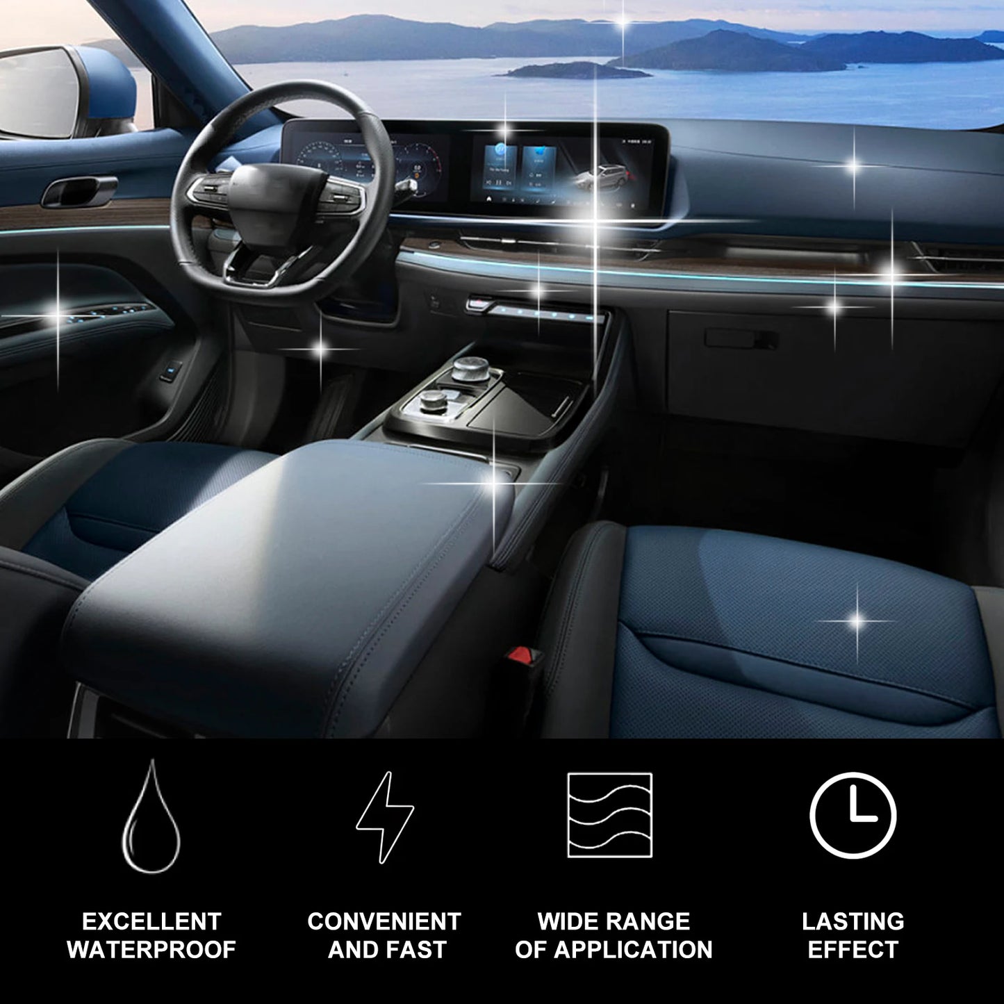 Homonth Nano Plastic Restorer Car Interior Seat Instrument Panel Instant Decontamination Polish Maintenance Cleaning Agent