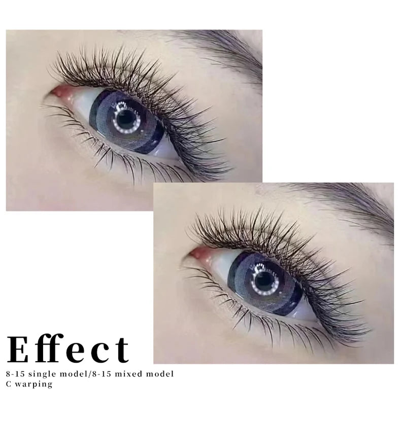 MENGLUKE 3D W Shaped Bloom Automatic Flowering Premade Fans Eyelashes Extensions Natural Soft Light High Idividual Lashes