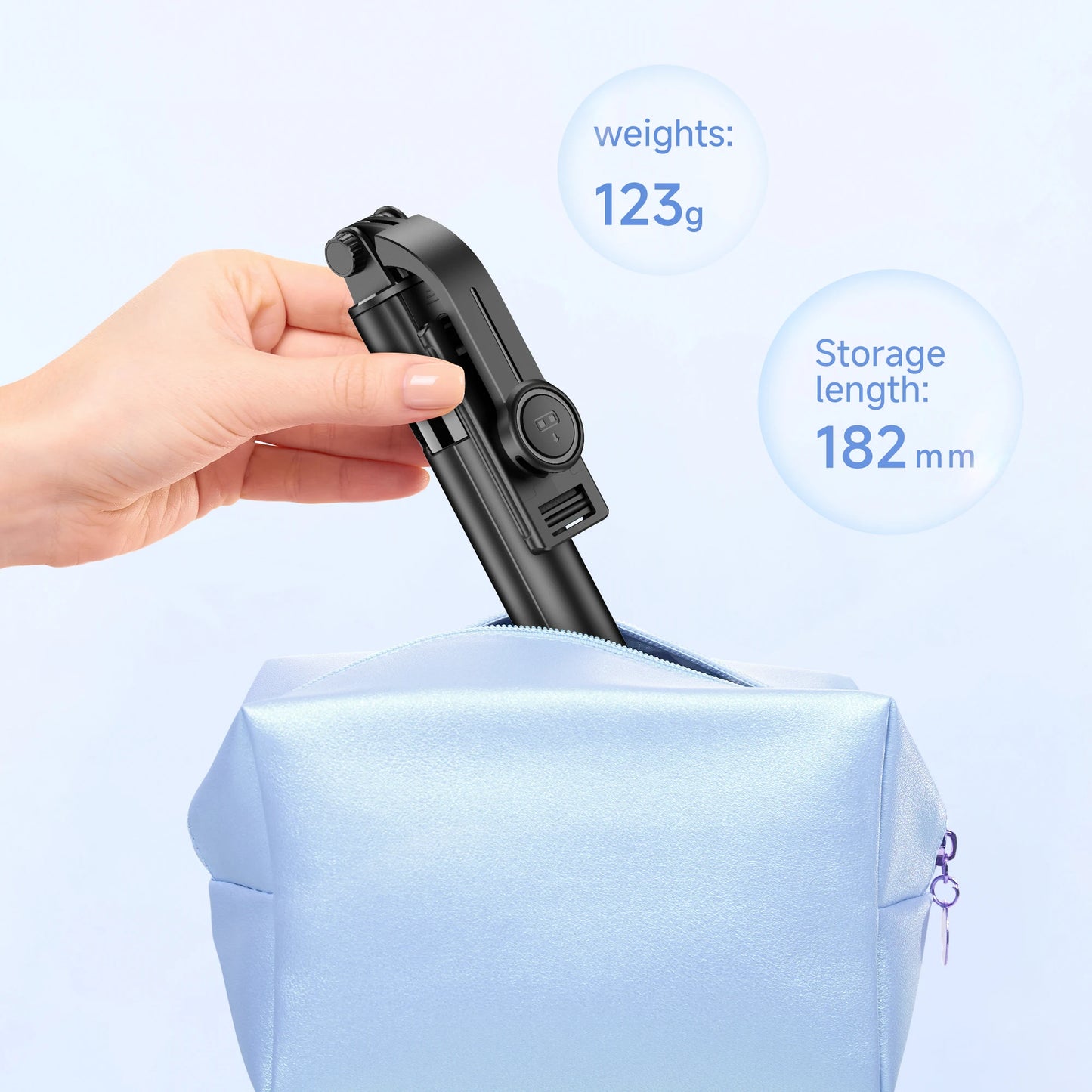 F01 Portable 6 Section Extendable Tripod Stand Lightweight Detachable Phone Holder 360 Degree Rotatable Bluetooth Selfie R