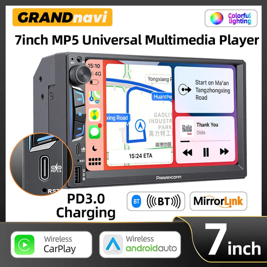 7" Car Stereo with Apple CarPlay & Android Auto