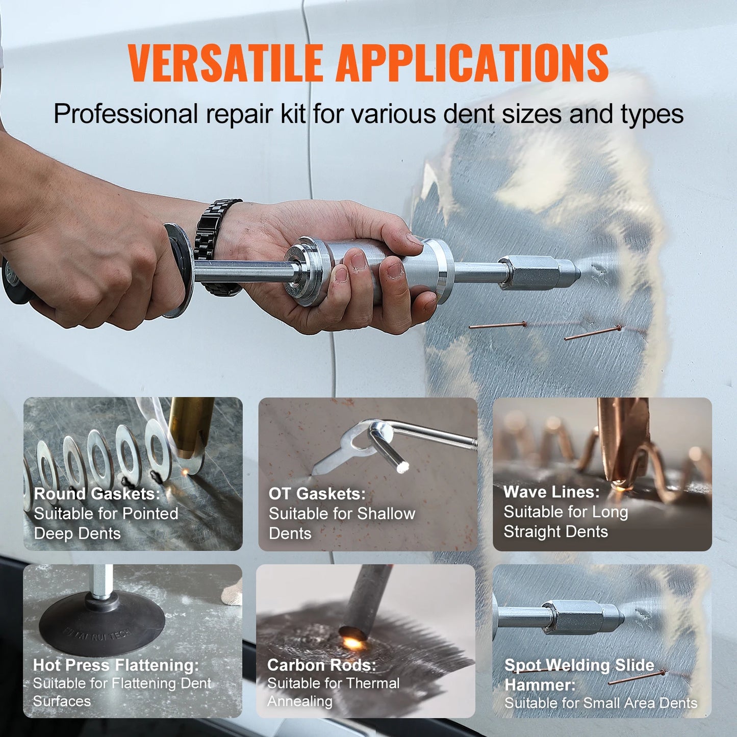 SucceBuy Stud Welder Dent Repair Kit 3KW Spot Welder Auto Body Welding Dent Puller Machine Welding Accessories for Car Truck