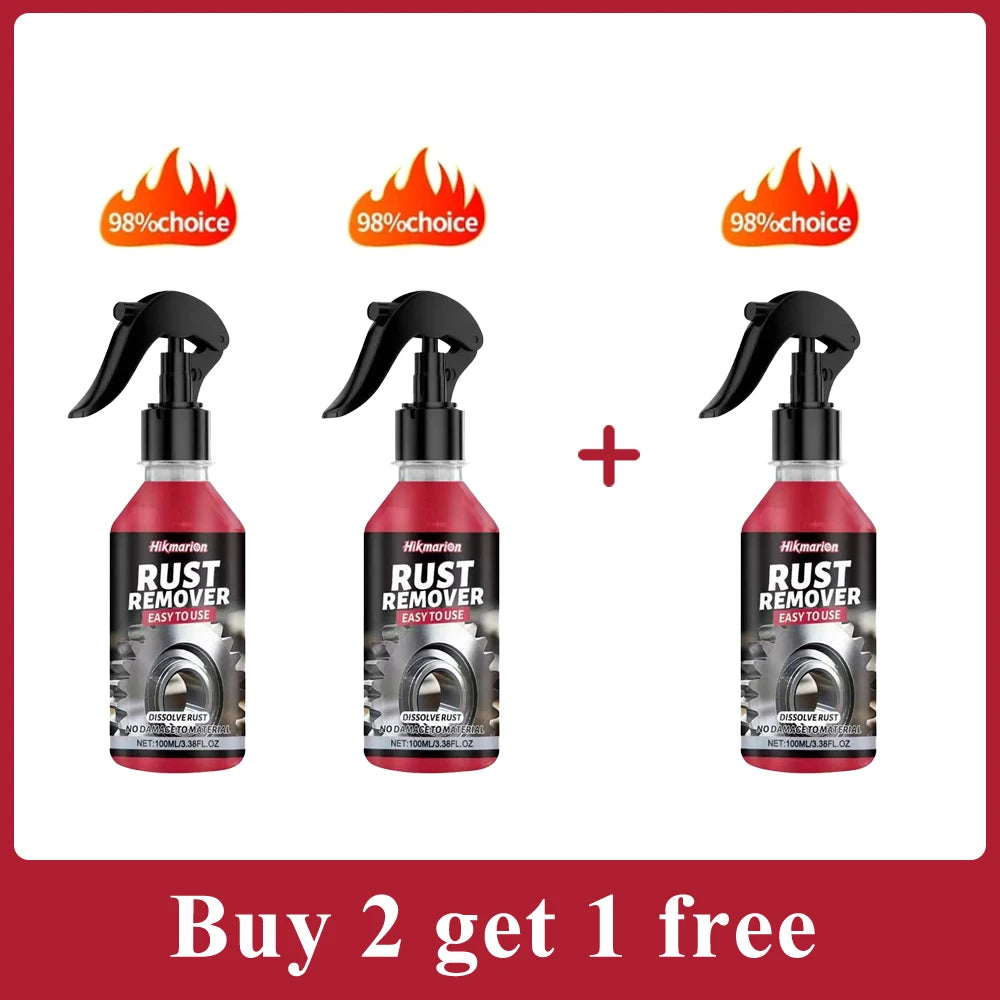 Car Rust Remover Spray, Quick Cleaner for Wheels & Exhaust Pipes, Remove Rust, Iron Powder and Stubborn Stains on Metal Surfaces
