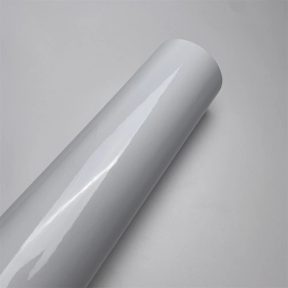 Bright White Vinyl Wrap Self-adhesive Auto Motorcycle Body Wrap Sticker Glossy White Vinyl Film Shiny White Car Accessories