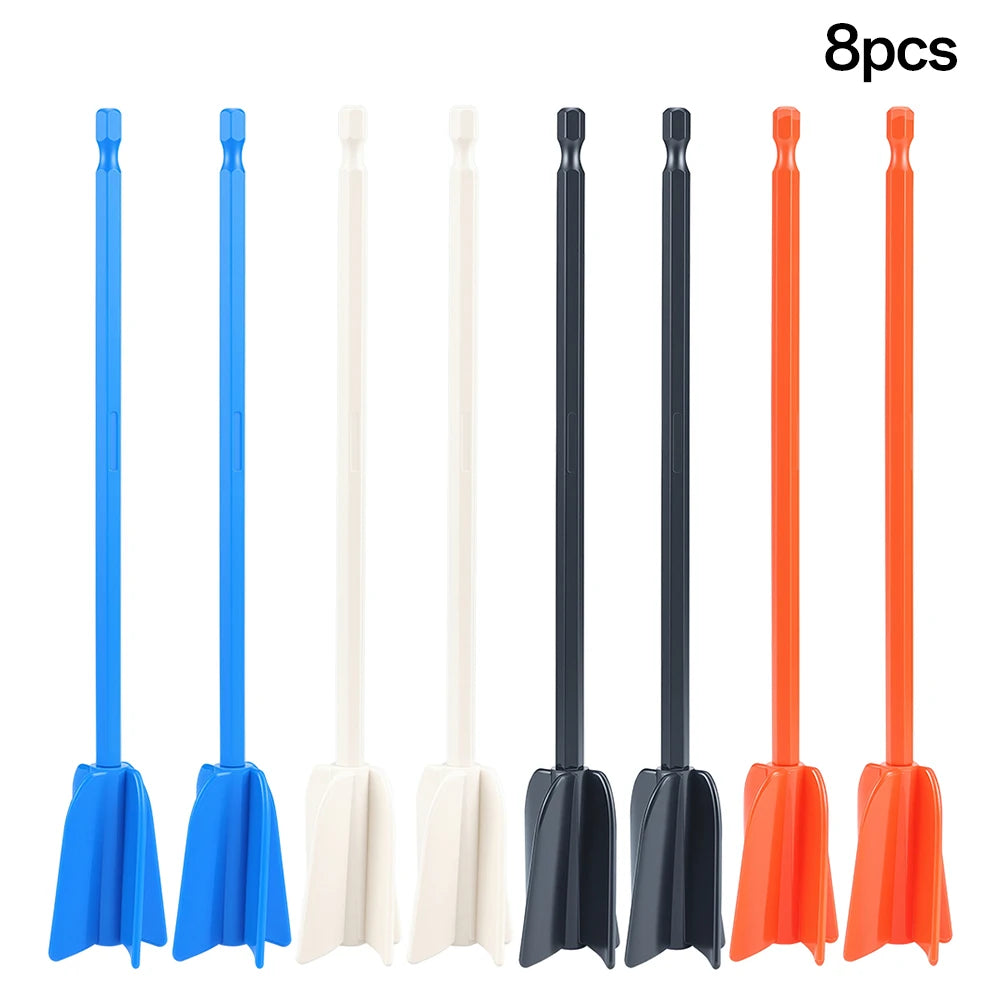 8 Pc Epoxy Resin & Paint Mixer Paddle Set for Drills