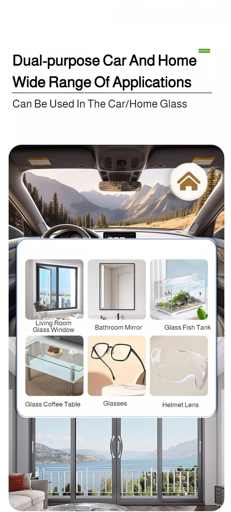 Car Glass Coating Oil Film Clean Brush Kit 120ml - Professional Repair Glass Scratch Brightening Windows Anti-fog Polishing