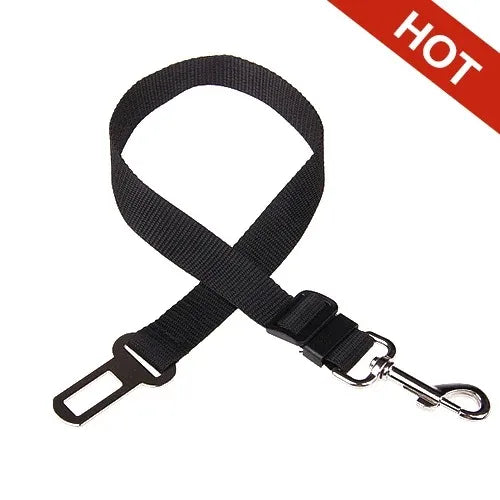 Dog Car Seat Belt Safety Protector – Adjustable Pet Travel Harness Leash & Collar Clip | Universal Fit