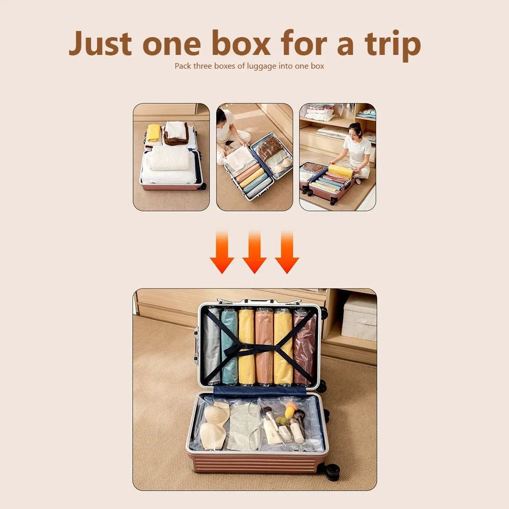 Vacuum Bag With Valve & Pump for Clothes Storing Large Plastic Compression Empty Bag Travel Accessories Storage Contain