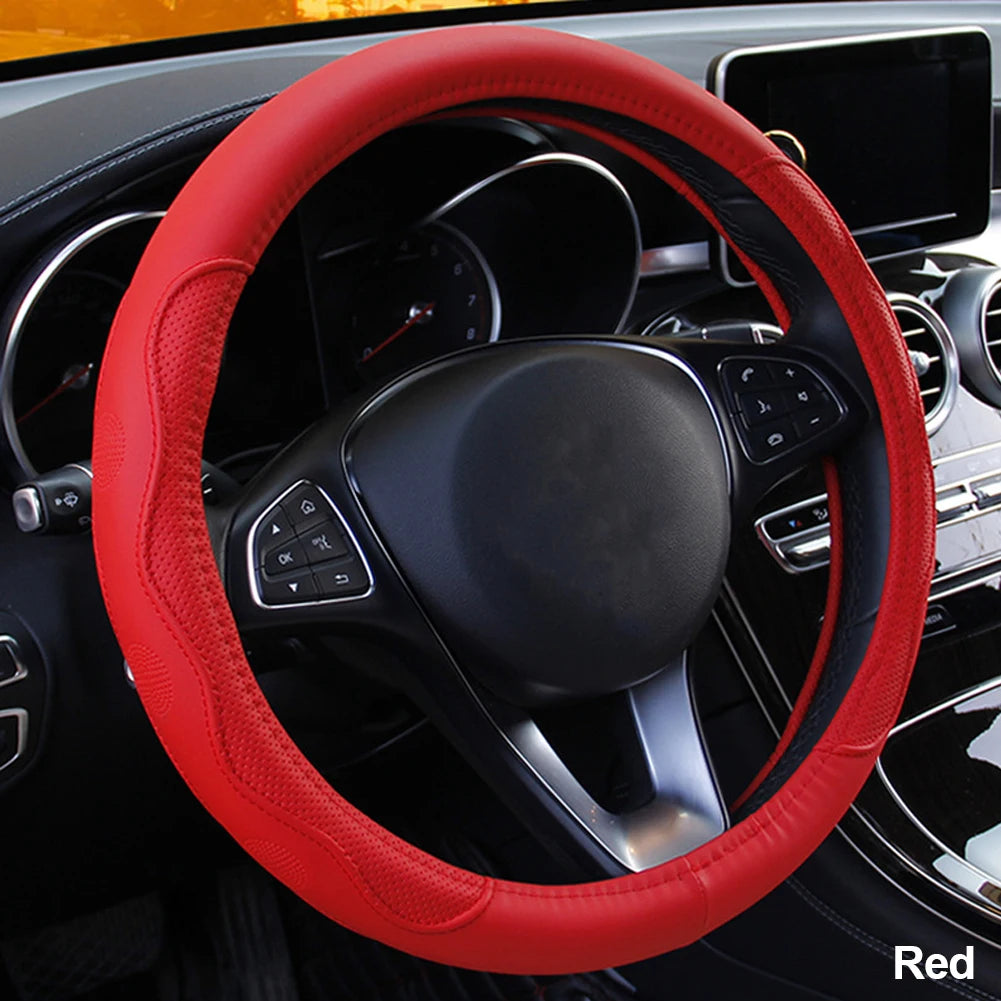 10 Colors Car Steering Wheel Cover Universal Volant Braid on the Steering-wheel Fashion Non-slip Funda Volante Auto Car Styling