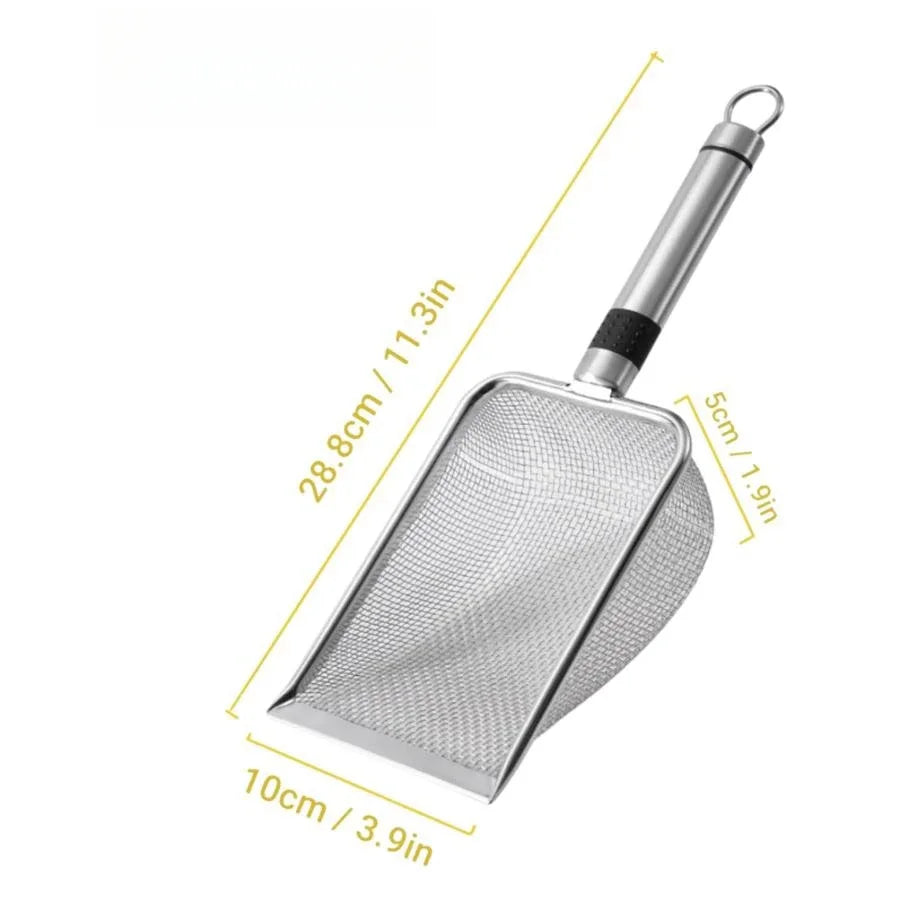 Heavy-Duty Metal Cat Litter Scoop - Stainless Pet Poop Shovel – photo 5