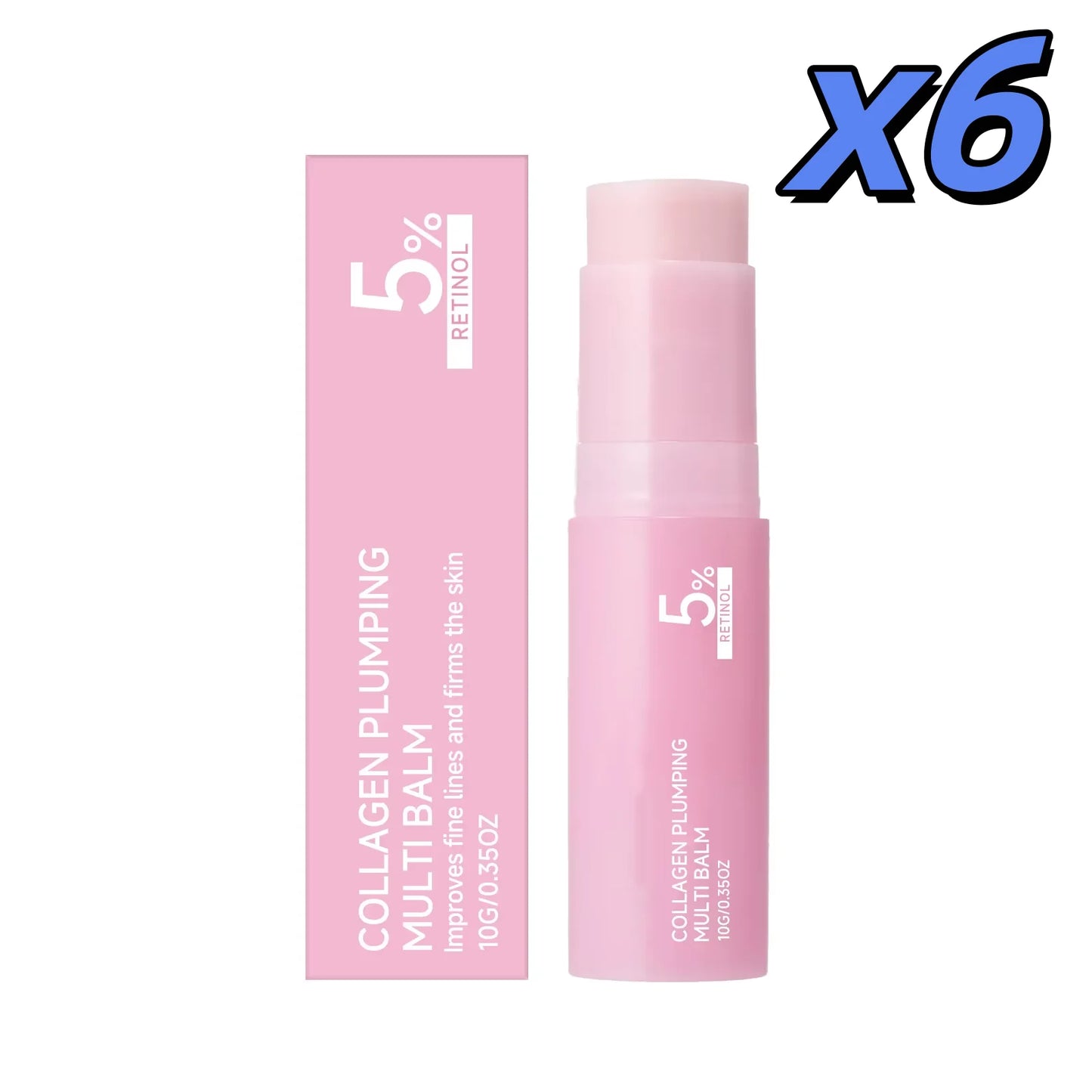 Collagen Plumping Multi Balm 5% Retinol Firming Lifting Fade Fine Lines Hydrating Glowing Increase Elasticity Wrinkle Balm Stick