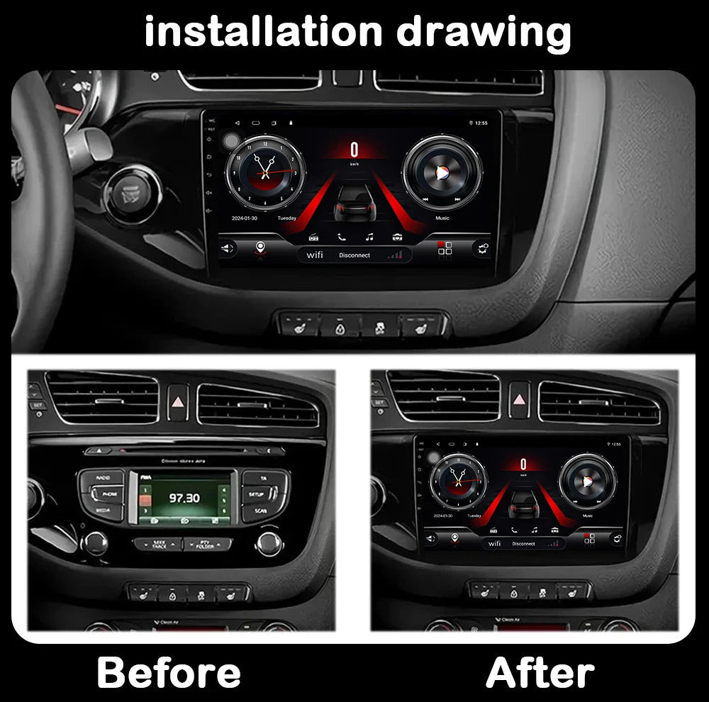 Android 15 Carplay For Kia CEED 2 JD 2012 - 2018 Car Radio Stereo Multimidia Player GPS Bluetooth DSP 2din Stereo QLED Screen